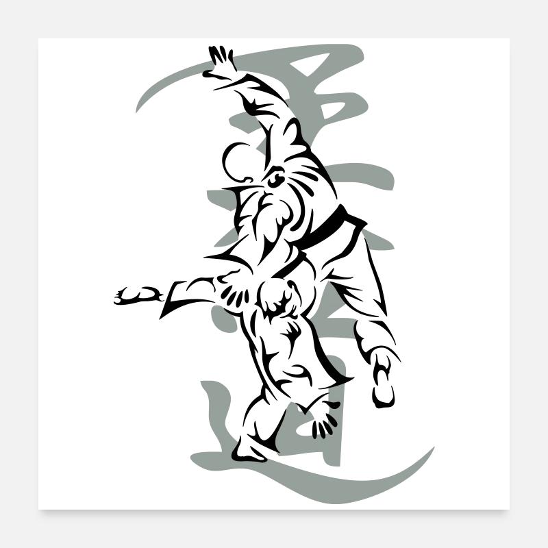 Projection martiale Poster 60 x 60 cm