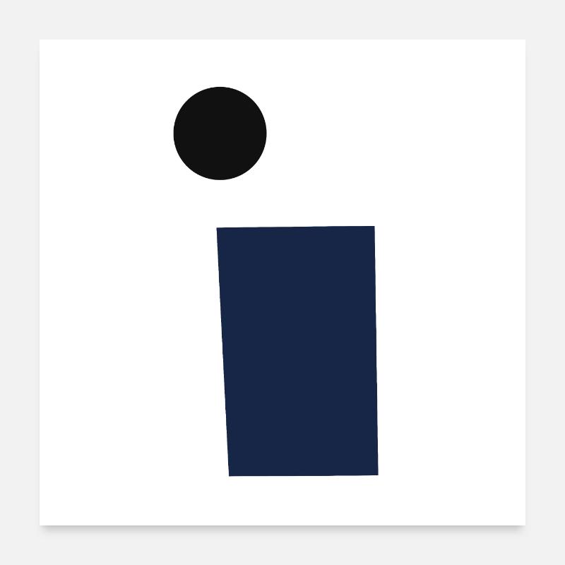 rectangle et cercle Poster 60 x 60 cm