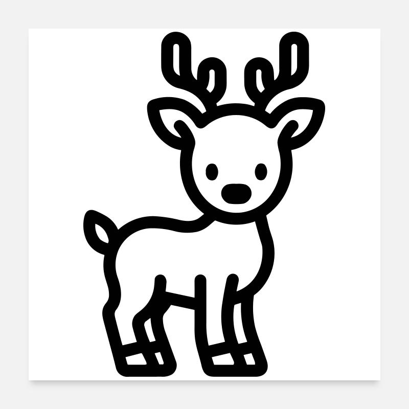 cerf Poster 60 x 60 cm