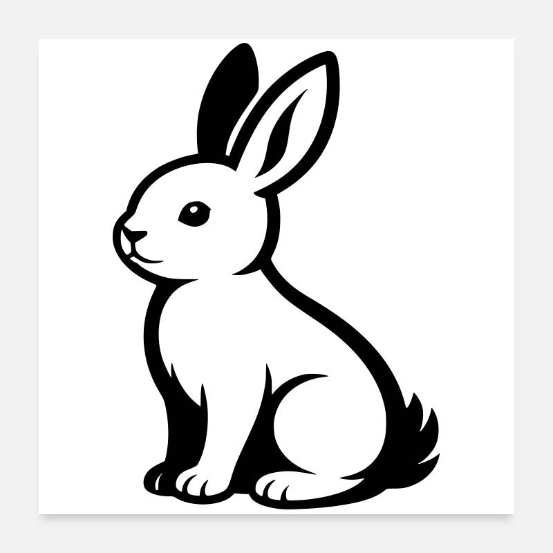 Hase Poster 60x60 cm