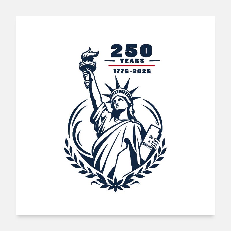 Emblem der Freiheit 250 Jahre Poster 60x60 cm