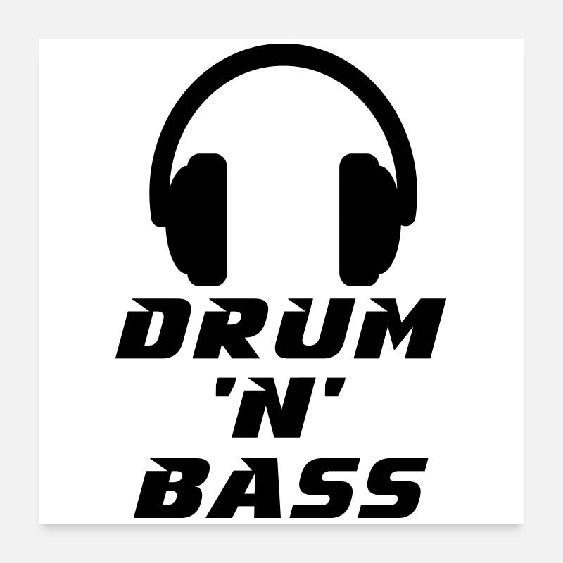 Drum 'n' Bass Music Poster 60x60 cm