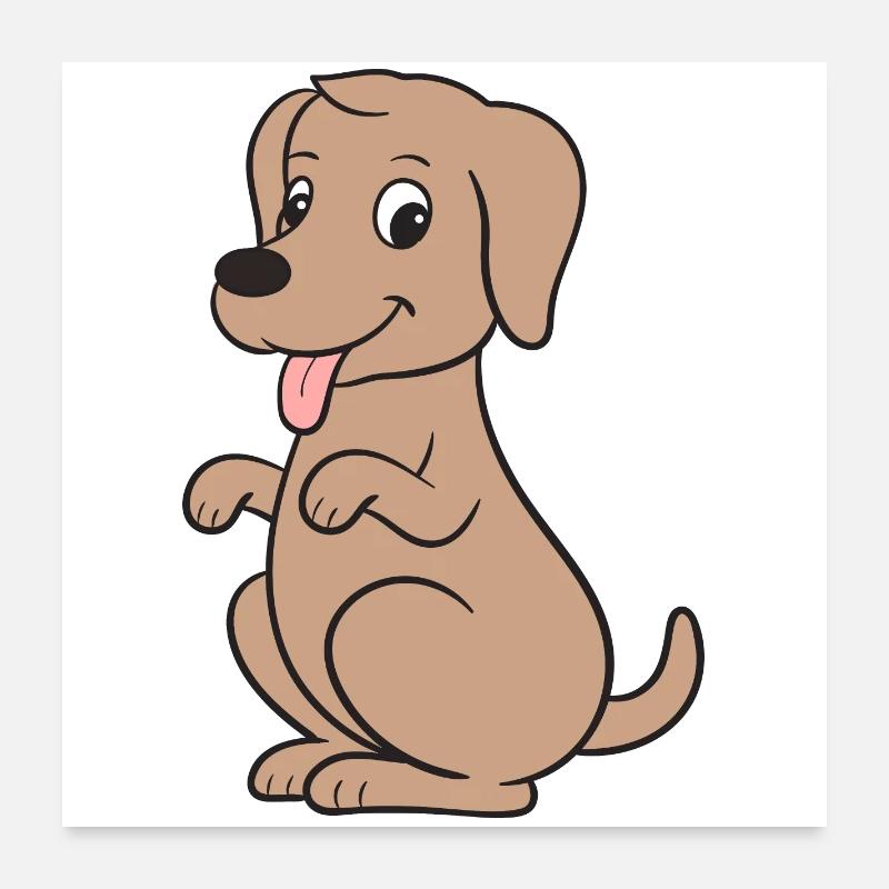 Hund Hunde Poster 60x60 cm