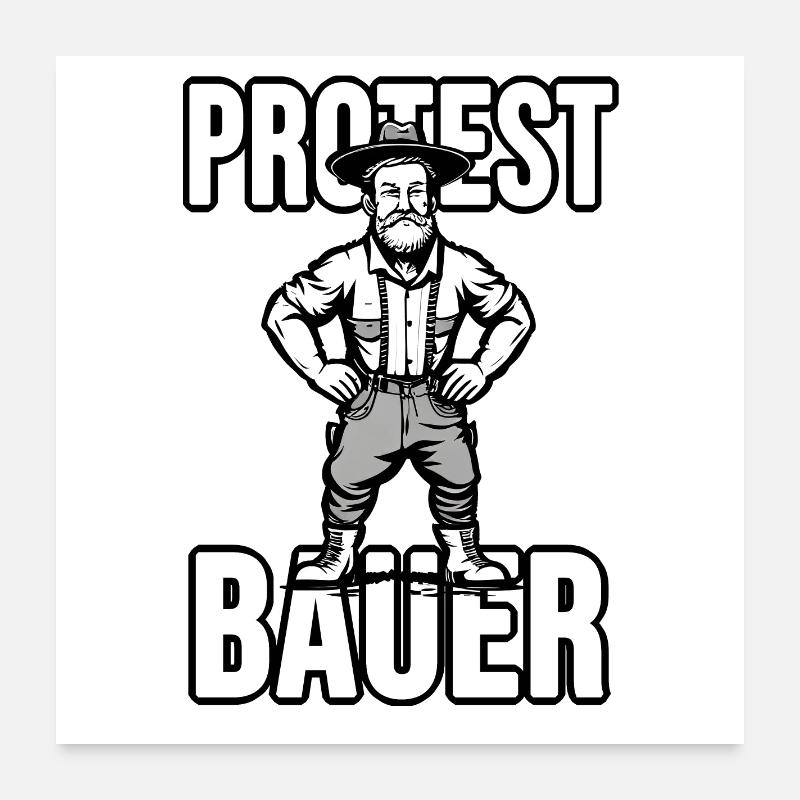 Protest Bauer Poster 60x60 cm