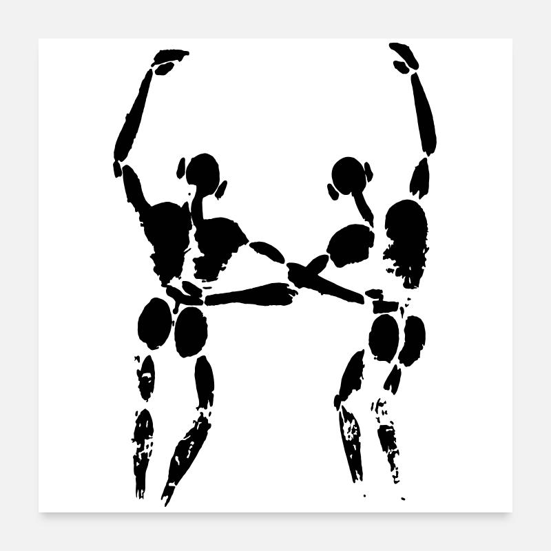 Friends - Poster 24" x 24" (60x60 cm) - white