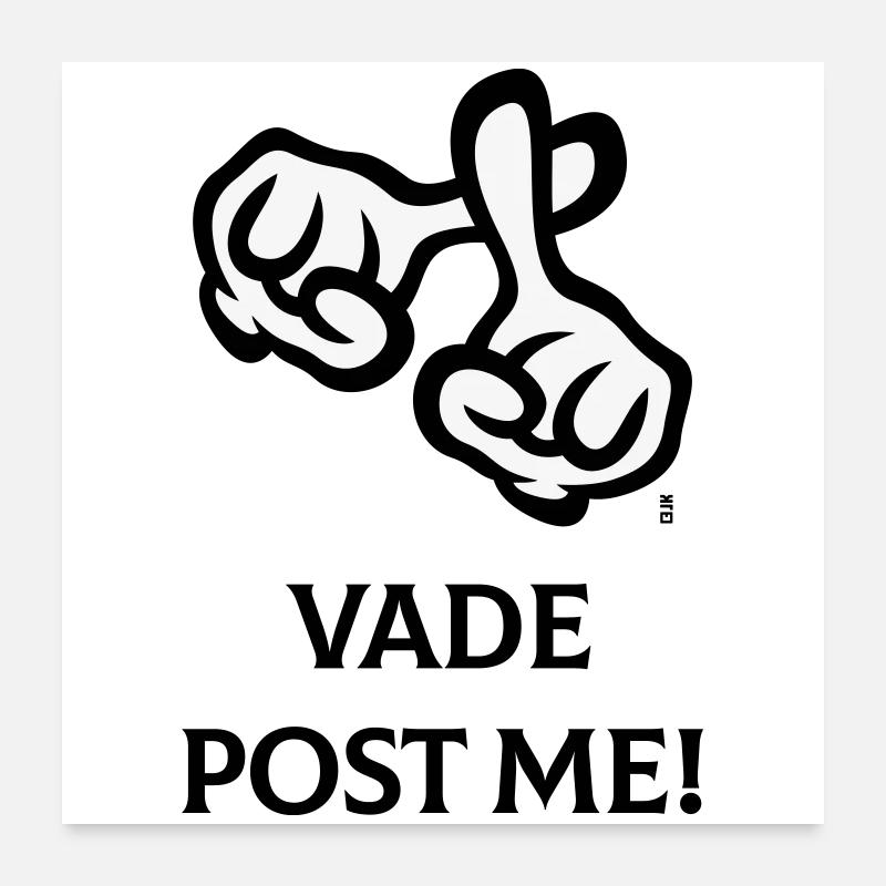 Vade Post Me! (Cross / Bible / Religion / 2C) Poster 24" x 24" (60x60 cm)