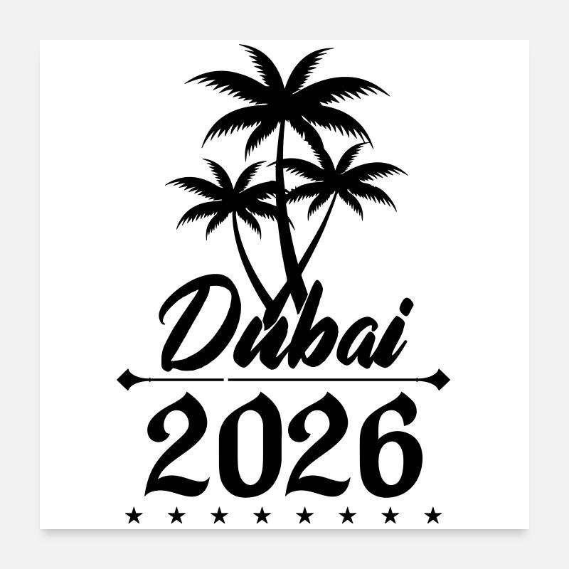 Dubaï 2026 Poster 60 x 60 cm