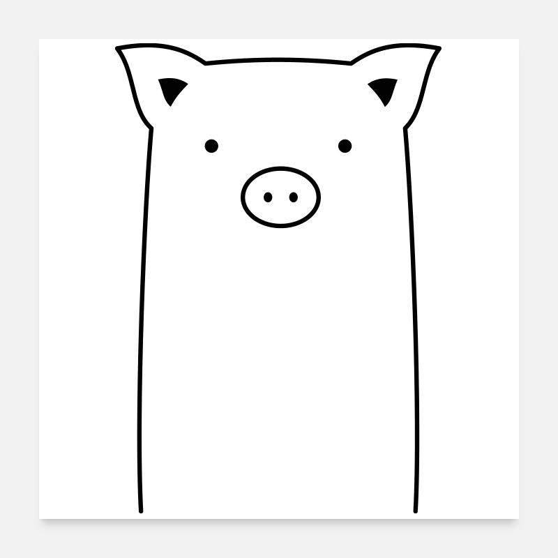 Pig sow piglet gift idea Poster 24" x 24" (60x60 cm)
