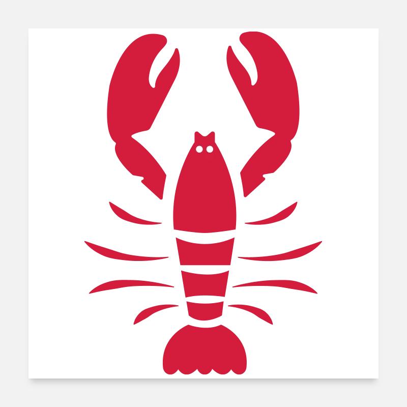 Lobster Poster 60x60 cm