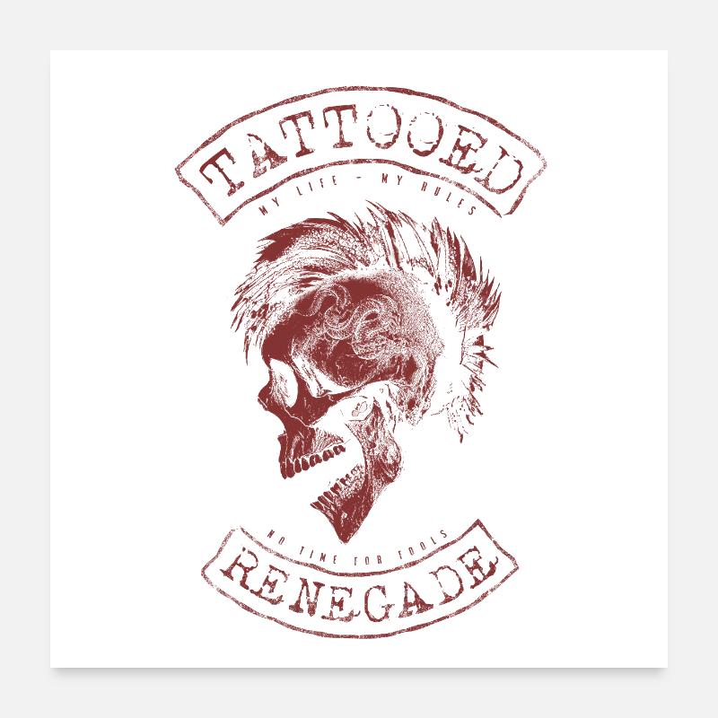 Renégat tatoué Poster 60 x 60 cm