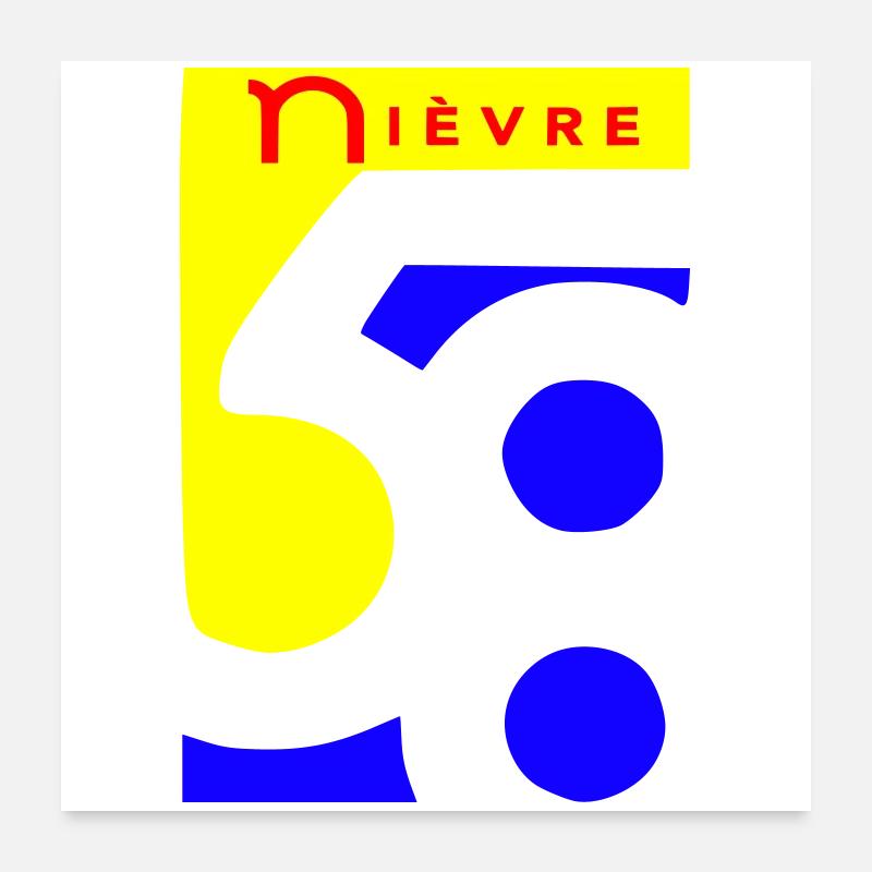 Nièvre 58 logo Poster 24" x 24" (60x60 cm)