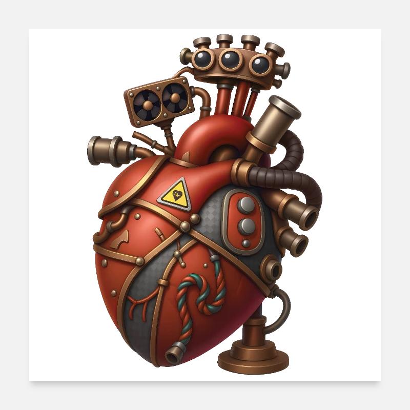 ARTIFICIAL HEART - steam punk'n'roll Poster 24" x 24" (60x60 cm)