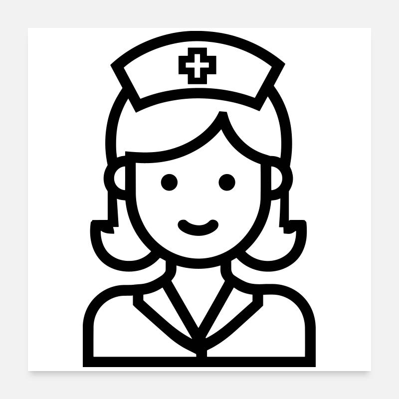 Krankenschwester Poster 60x60 cm