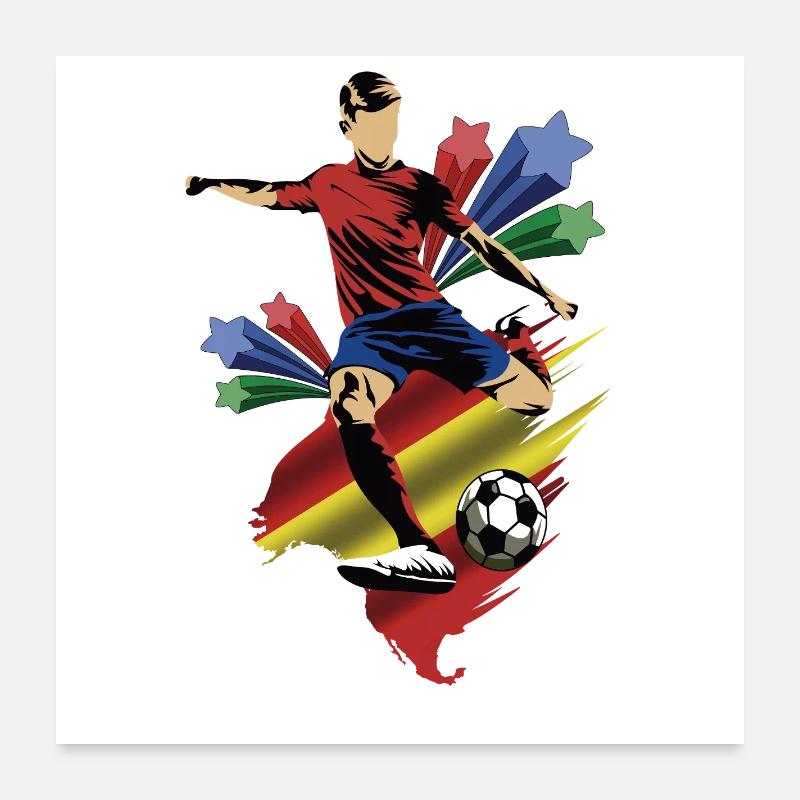 Espana - Spain - Flags Poster 24" x 24" (60x60 cm)