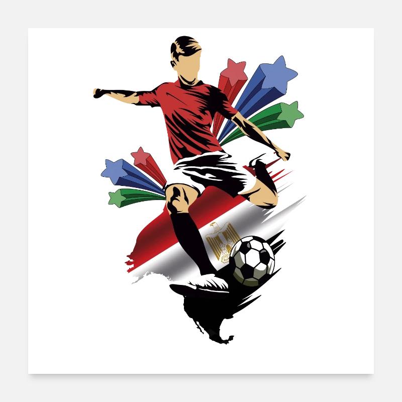 Égypte - Égypte - Drapeaux Poster 60 x 60 cm