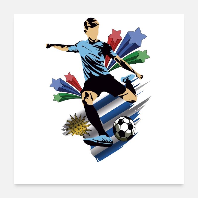 Uruguay - Uruguay - Flaggen Poster 60x60 cm