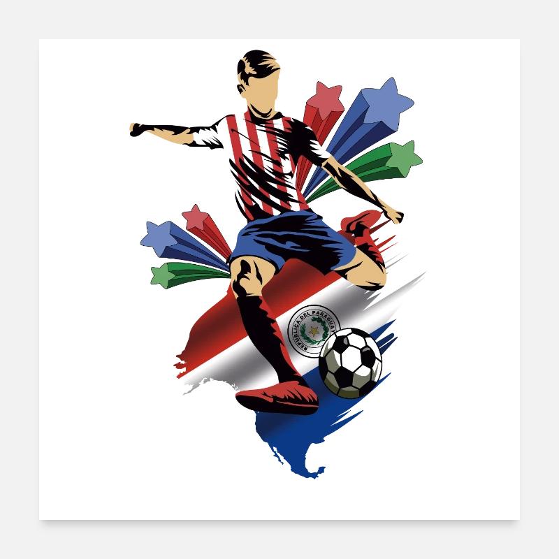 Paraguay - Paraguay - Drapeaux Poster 60 x 60 cm