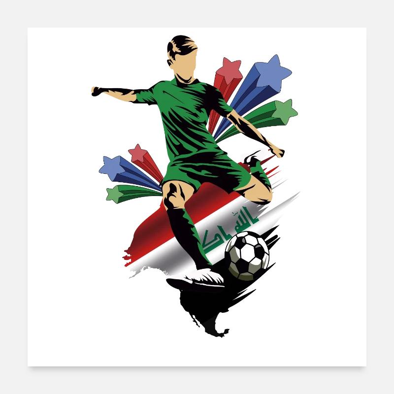 Irak - Iraq - Flags Poster 24" x 24" (60x60 cm)