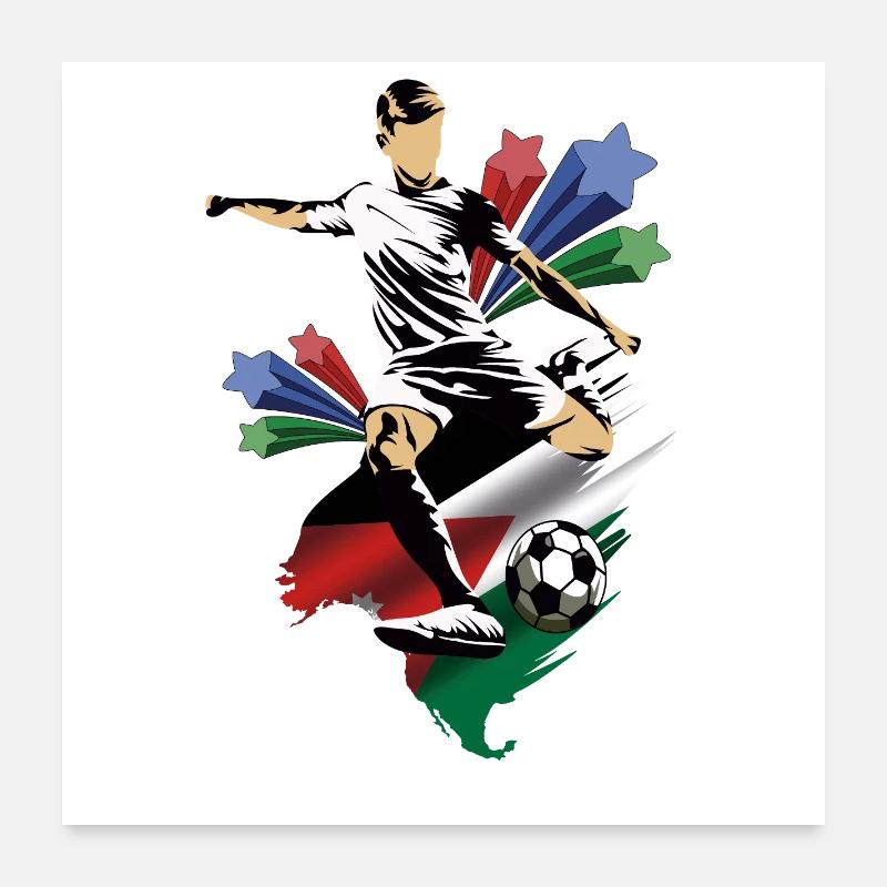Jordanie - Jordanie - Drapeaux Poster 60 x 60 cm