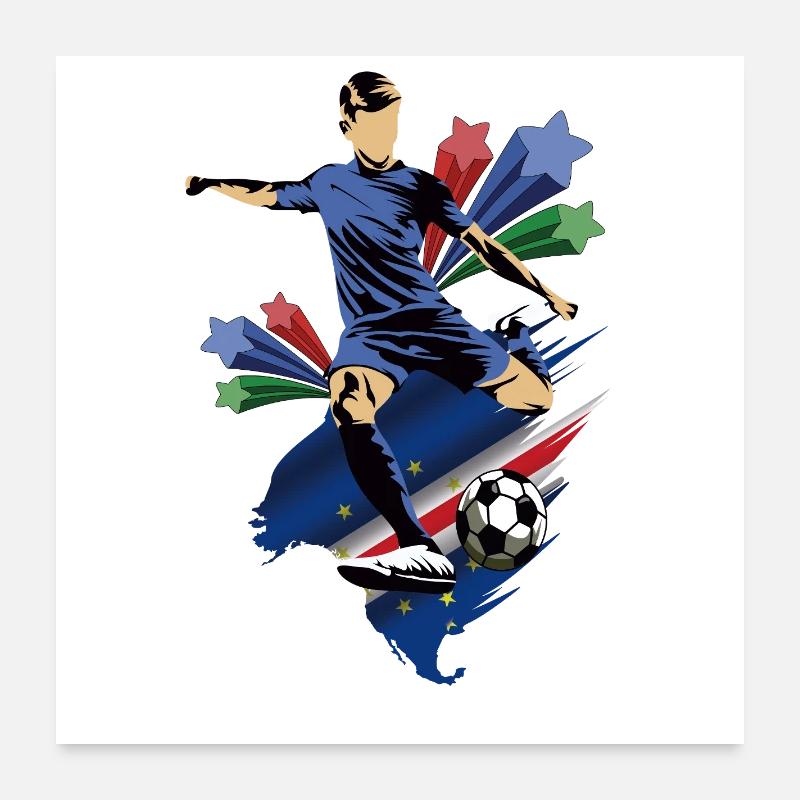 Cap-Vert - Cap-Vert - Drapeau Poster 60 x 60 cm