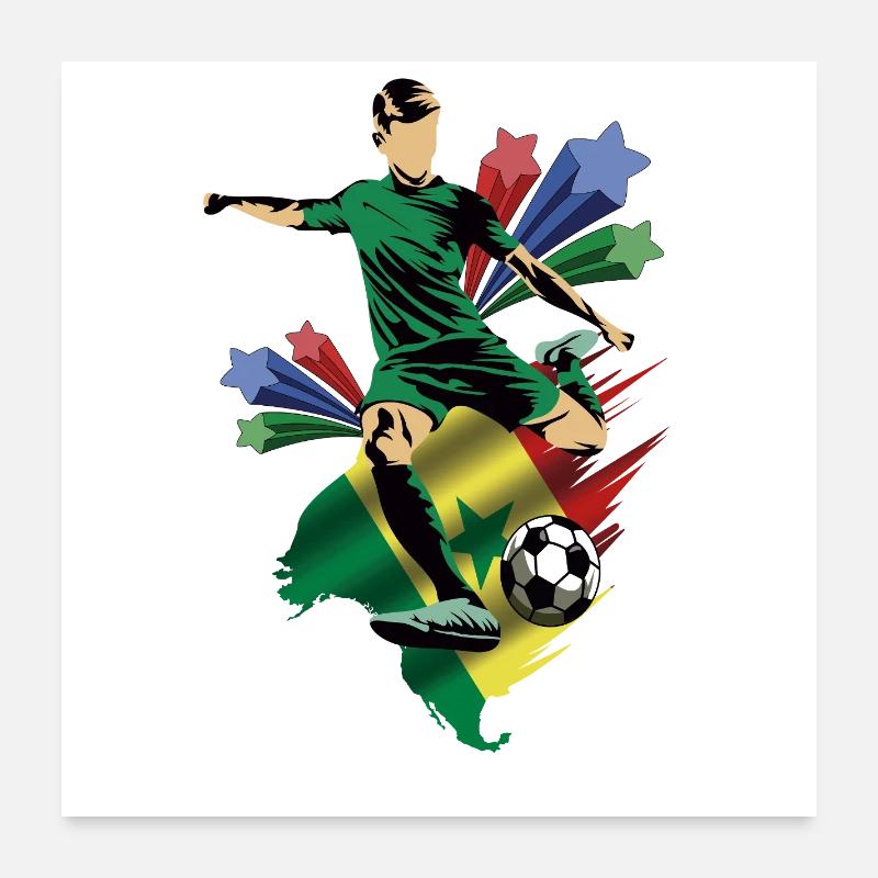 Sénégal - Sénégal - Drapeaux Poster 60 x 60 cm
