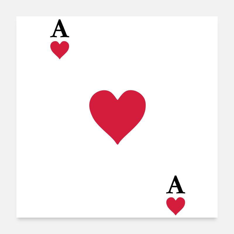 As de coeur Poster 60 x 60 cm