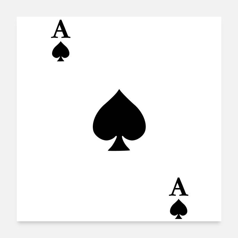 As de Pique Poster 60 x 60 cm