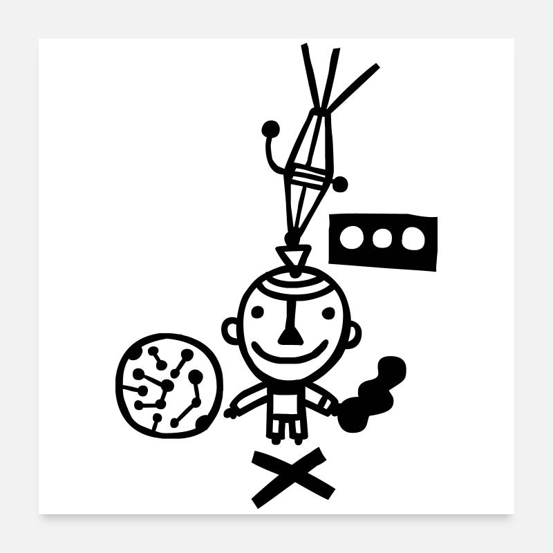 Glücksbringer Poster 60x60 cm