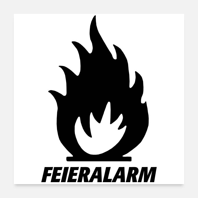 Feieralarm Poster 60x60 cm