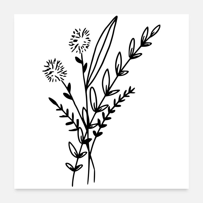 Blumenstrauss Poster 60x60 cm
