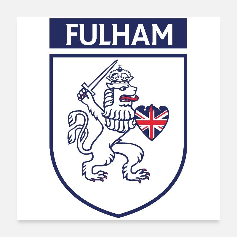 Lion héraldique avec épée Poster 60 x 60 cm