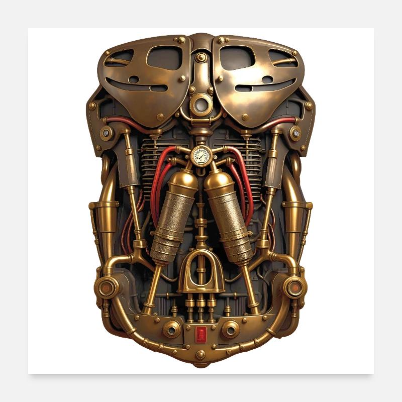 CYBORG ARMOR - steam punk'n'roll Poster 24" x 24" (60x60 cm)