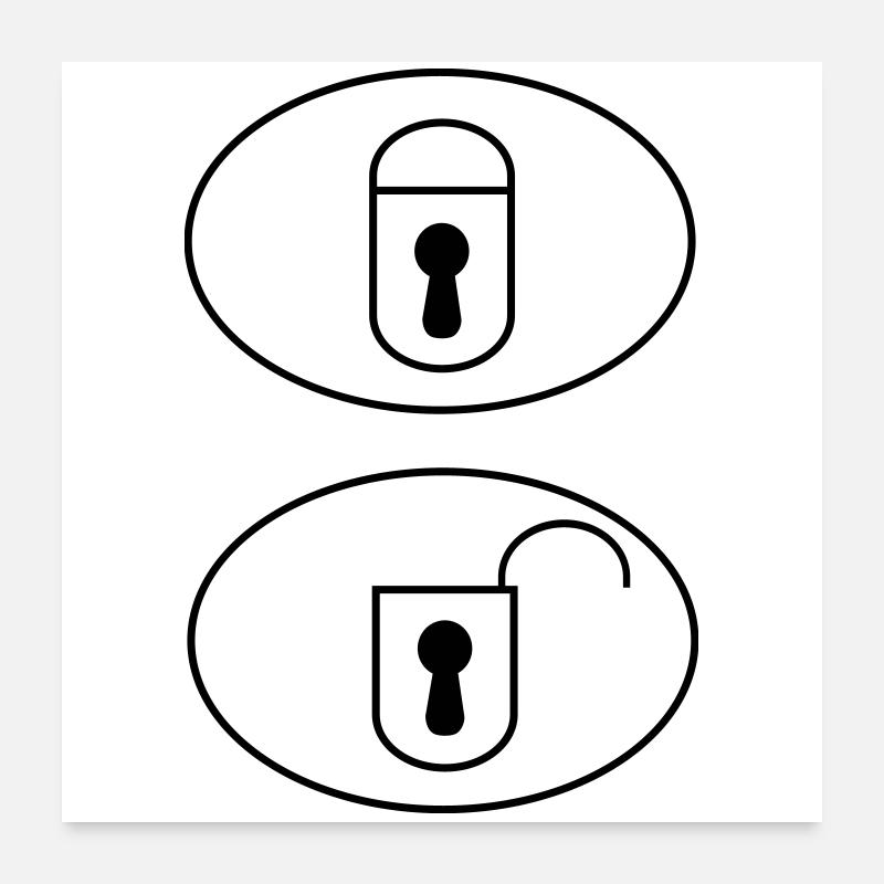 Boutons de télécommande pour voiture Poster 60 x 60 cm