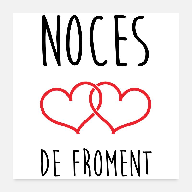 noces de froment 3 ans de mariage Poster 60 x 60 cm