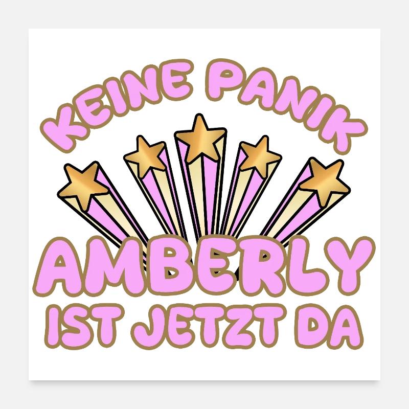 Amberly als Frauenname Poster 60x60 cm