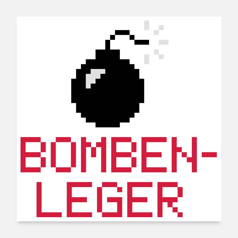 Bomben Leger | Bombe | Explosion Poster 60 x 60 cm