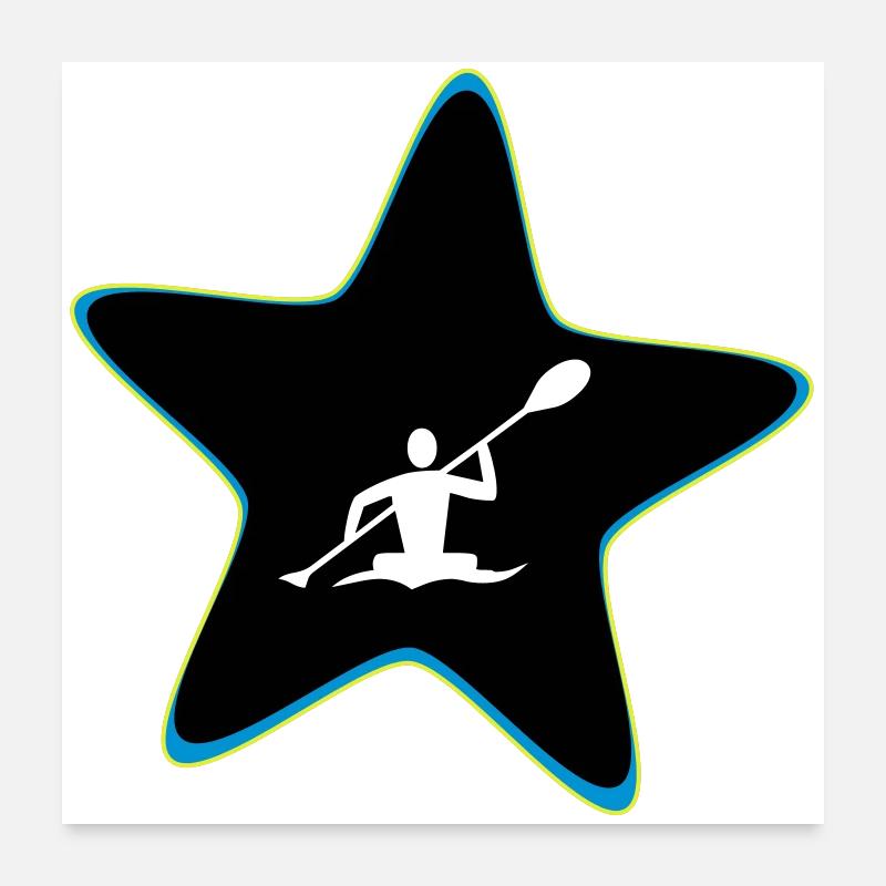 Kajak Stern Poster 60x60 cm