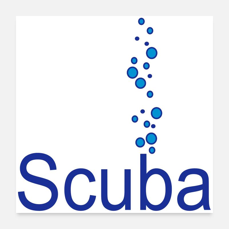 Scuba Poster 60 x 60 cm