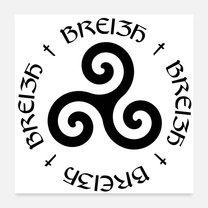 Bretagne ! - Poster 60x60 cm - Weiß