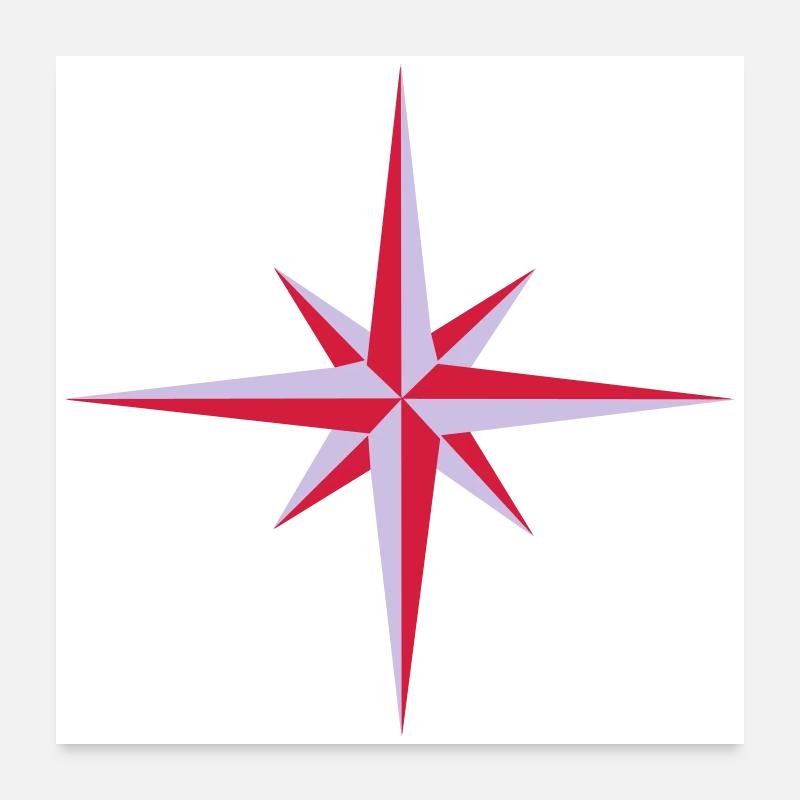 Compass Poster 24" x 24" (60x60 cm)