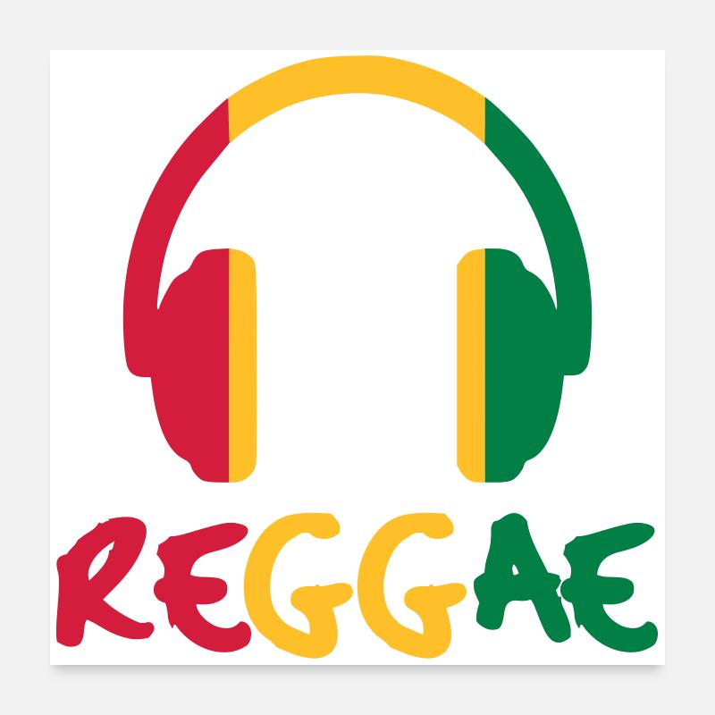 Reggae Music - Poster 24" x 24" (60x60 cm) - white
