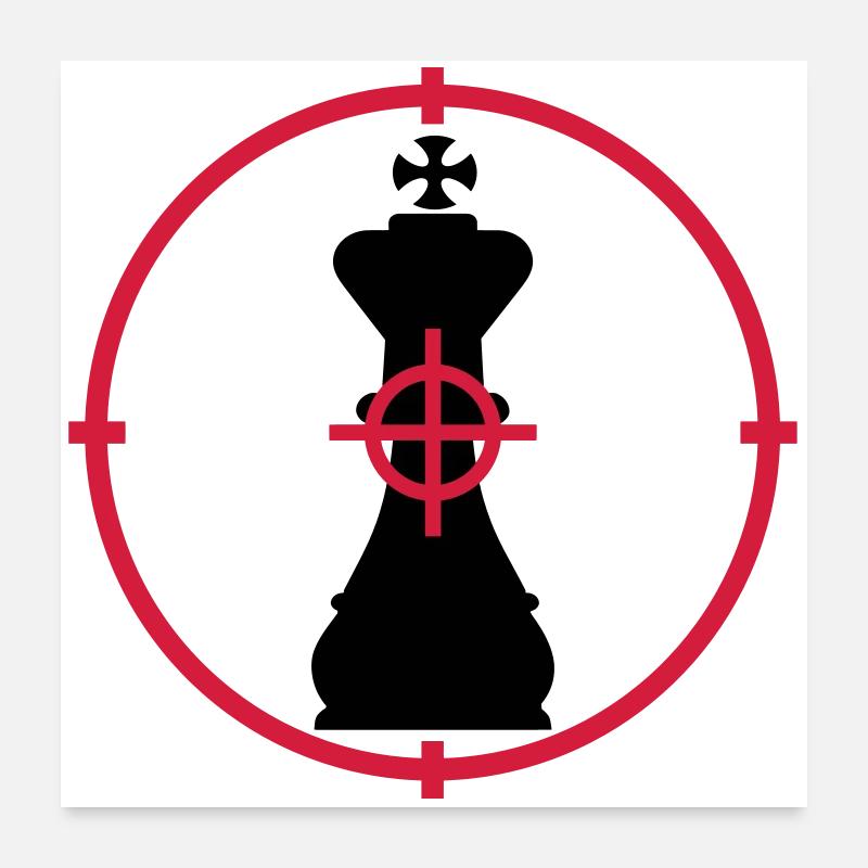 Chess / Echecs / Stratégie / Dames / Geek Poster 60 x 60 cm