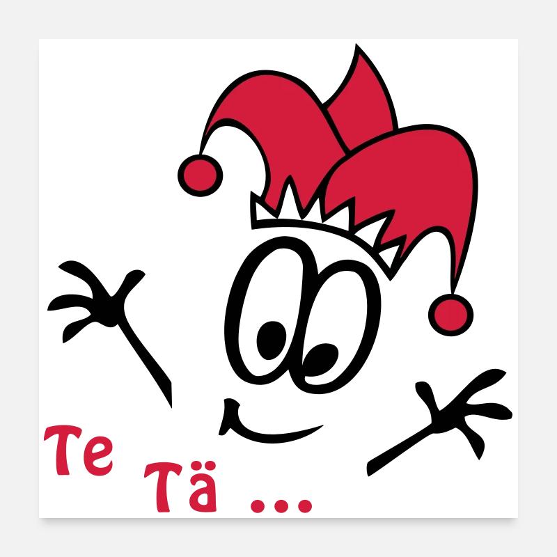 Karneval, Fasching - Poster 60x60 cm - Weiß
