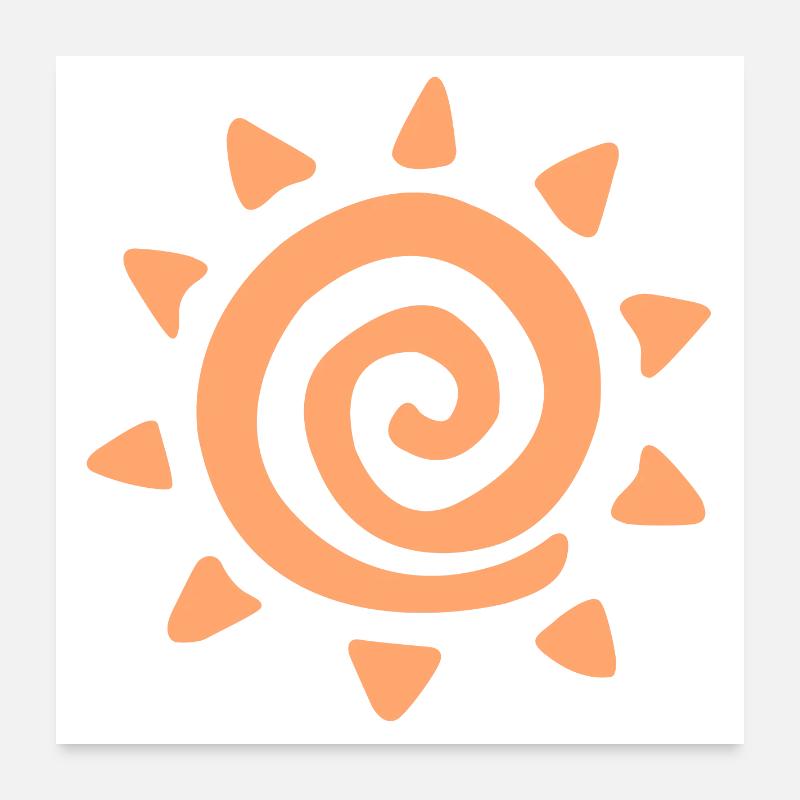 Simple sun logo Poster 24" x 24" (60x60 cm)
