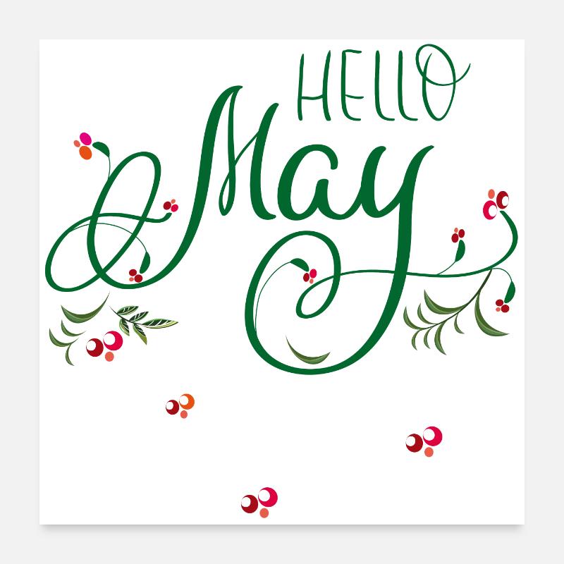 Mai, mois, printemps Poster 60 x 60 cm