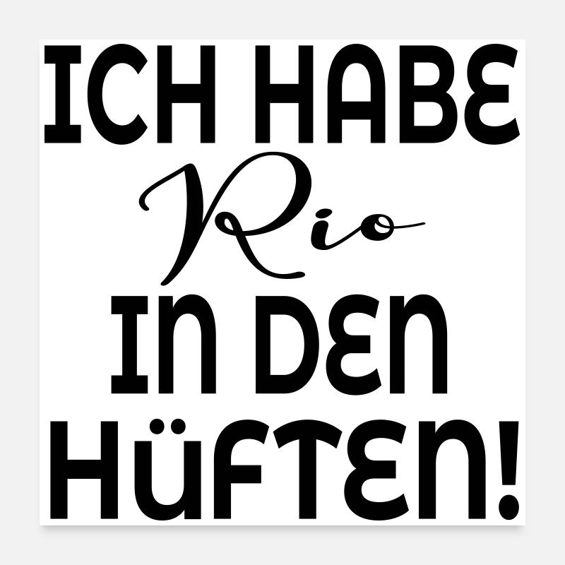 TANZEN HÜFTE BEWEGUNG - Poster 60x60 cm - Weiß