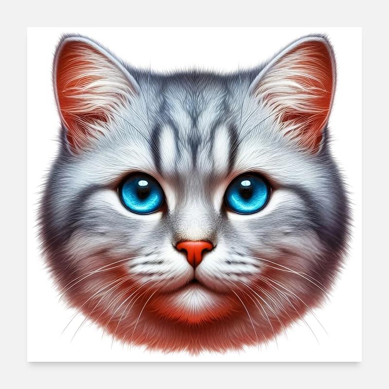 Katze Poster 60x60 cm