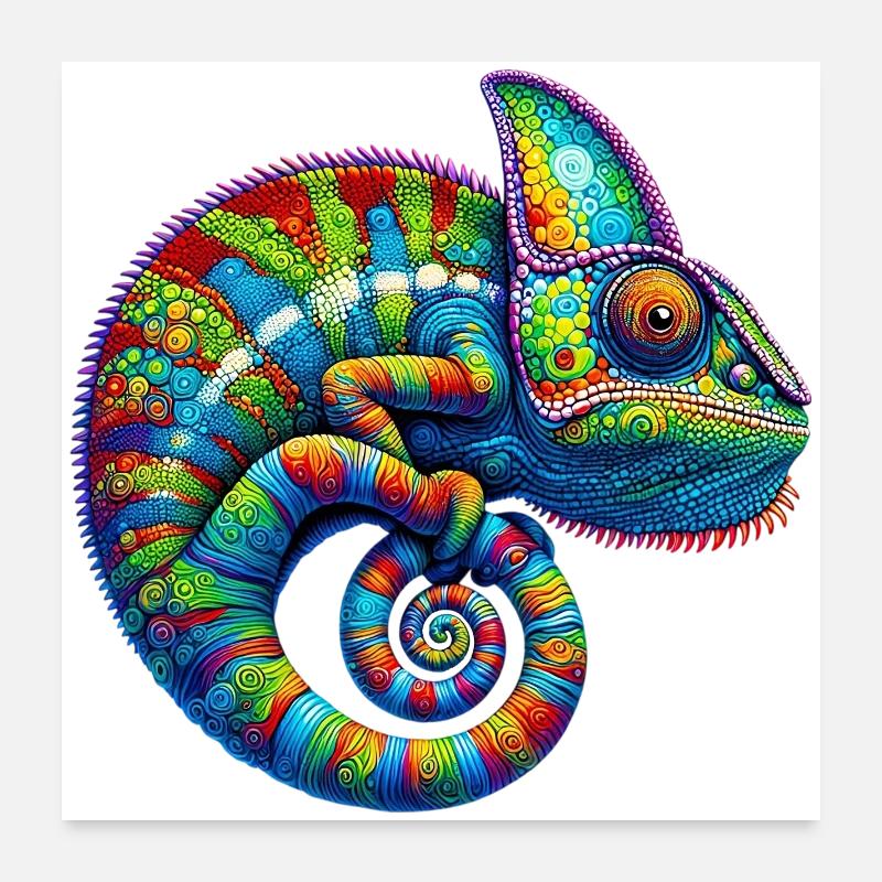 Chameleon Poster 24" x 24" (60x60 cm)
