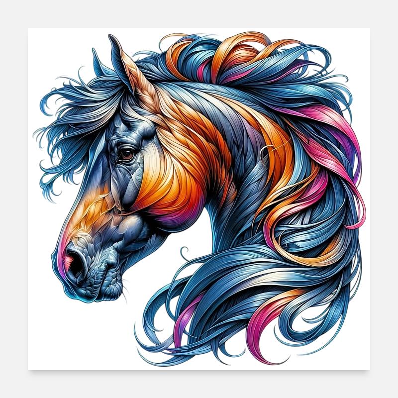Cheval Poster 60 x 60 cm