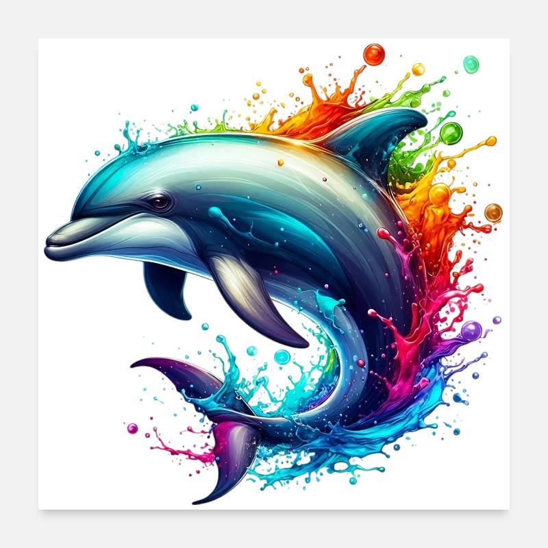 Dauphin Poster 60 x 60 cm